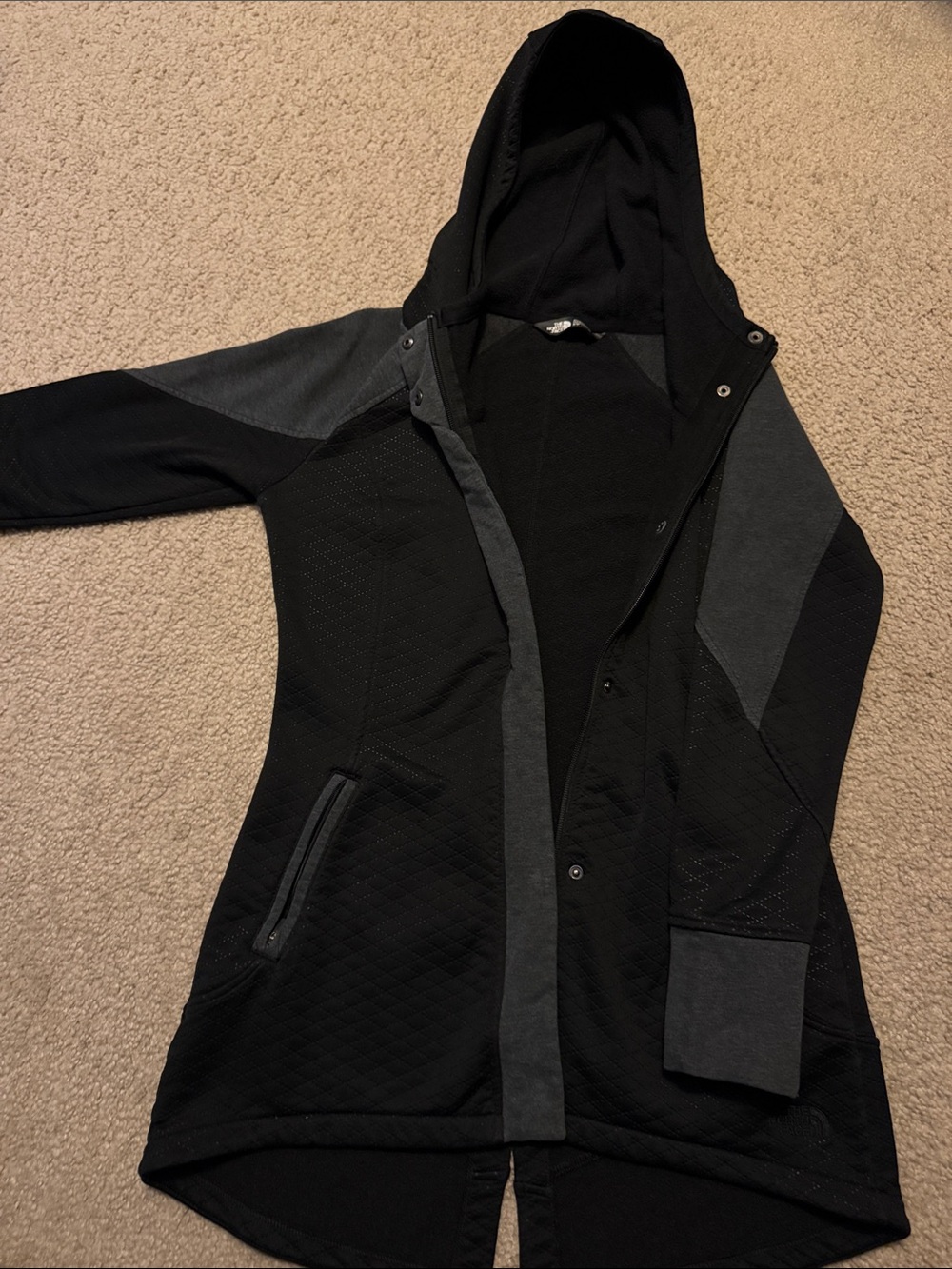 The North Face Black and Gray Hooded Jacket